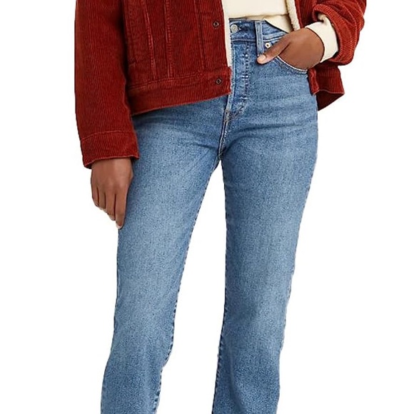 Levi's Women's Wedgie Straight Jeans, Love in The Mist, 30 - Picture 3 of 4